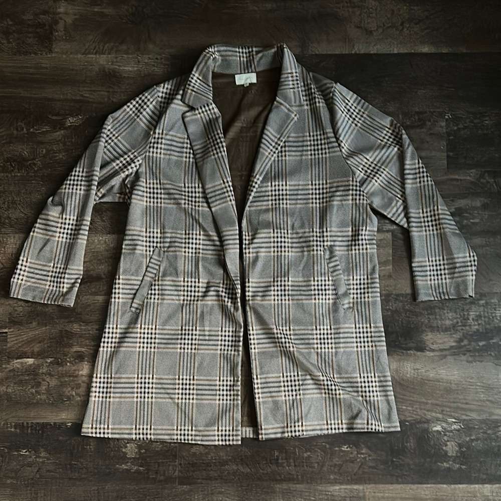 Plaid Long Cardigan
